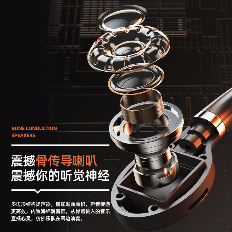 huawei骨传导耳机2021年苹果小米 roelplay蓝牙耳机
