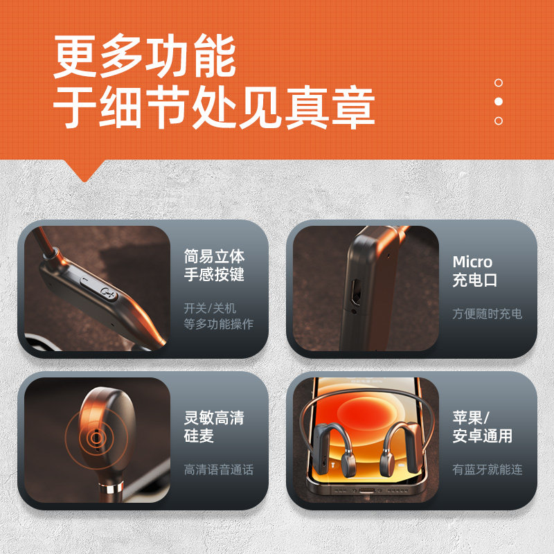 huawei骨传导耳机2021年苹果小米 roelplay蓝牙耳机