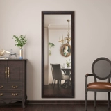 Американское французское световое роскошное изящное зеркало зеркало с высоким содержанием красного дуба зеркало всего тела стена висит домашняя спальня ретро -тестовое зеркало