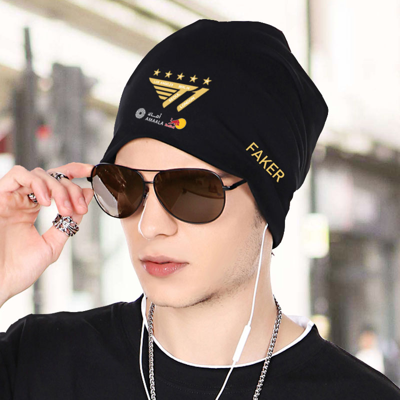 T1战队队服S15全球总决赛FAKER同款包头帽子男女保暖套头帽棉帽 - 图0