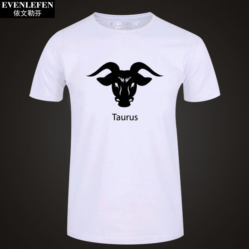 十二星座t恤男女短袖个性学生半截袖衫衣服金牛双子狮子座天蝎座