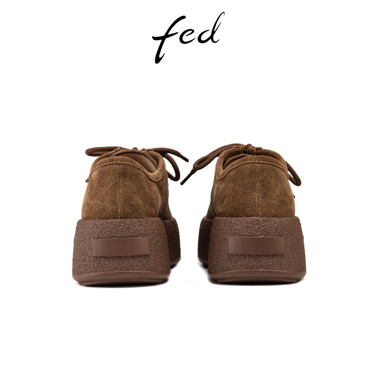 fed复古袋鼠鞋秋季新款女鞋串珠厚底鞋舒适乐福单鞋女S0823-YA100 - 图1