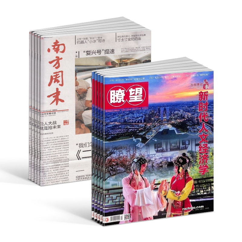 瞭望新闻周刊+南方周末杂志组合 2024年6月起订 组合共104期 杂志铺 政治经济文化社会领域 重大时政新闻权威报道 - 图0