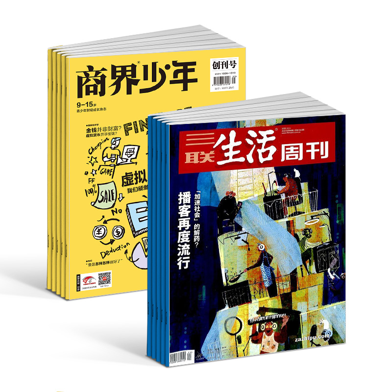 商界少年（1年共12期）+三联生活周刊（1年共52期）杂志组合 2024年7月起订 杂志铺   时政新闻 投资理财 少年财商启蒙期刊杂志 - 图0