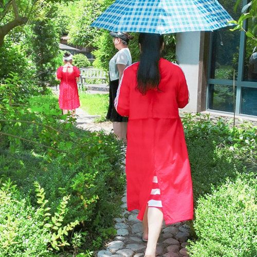 防晒衣女长袖中长款过膝透气夏季薄款洋气防紫外线外套服 - 图2