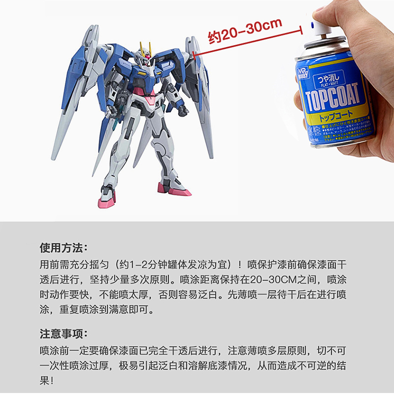 郡士新水性消光漆保护漆光油喷罐高达模型手办水贴保护漆b603-503 - 图0