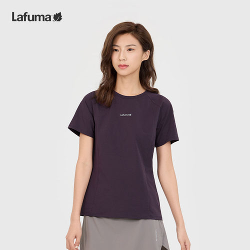LAFUMA乐飞叶户外春夏吸湿速干圆领短袖T恤女防晒UPF40+运动上衣 - 图1
