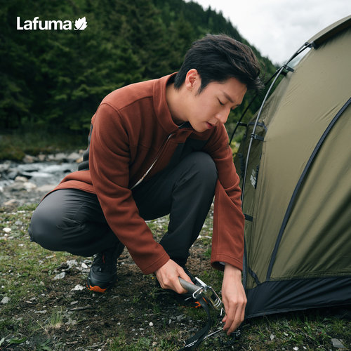 【明星同款】LAFUMA乐飞叶户外秋冬男立领保暖抓绒衣运动环保外套 - 图2