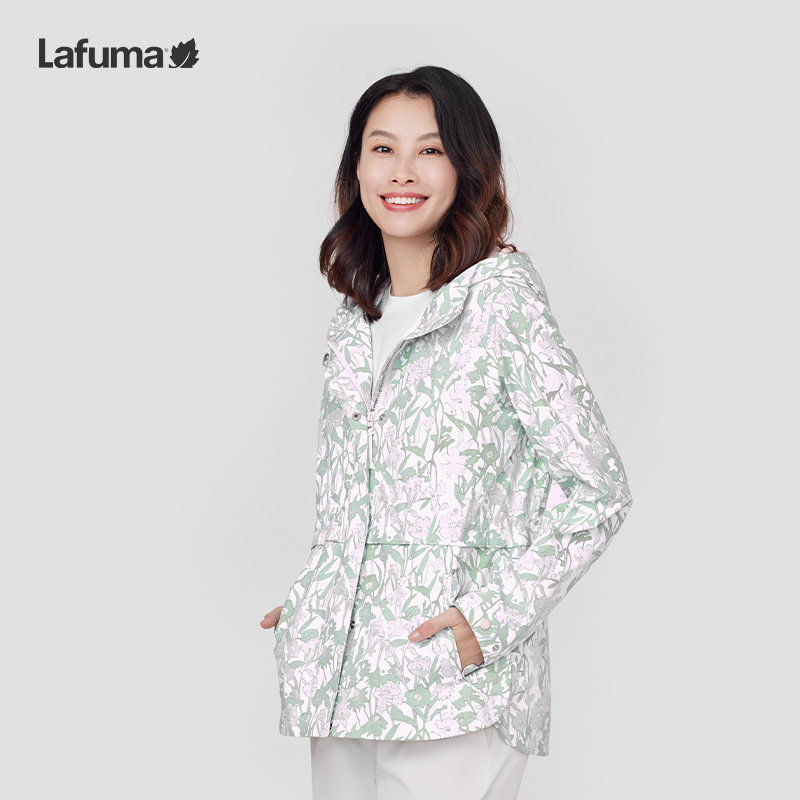 LAFUMA乐飞叶户外2024新款防水透湿时尚印花夹克衫女运动风衣外套,淘宝优惠券,粉丝福利购,淘宝优惠卷