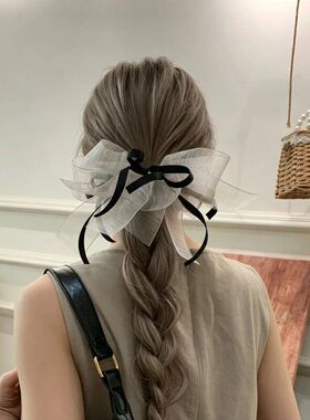 发卡马尾高女飘带女蝴蝶结后脑勺