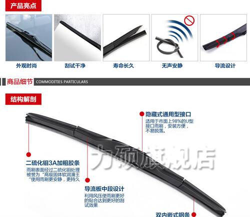 适配福田伽途GT IM6 IM8 IX5 IX7 T3 V3雨刷 雨刮器 雨刷器 雨刮 - 图1