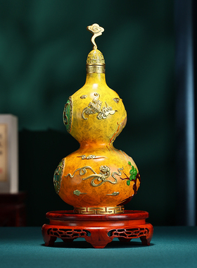 黄铜葫芦摆件福禄双全家居客厅玄关办公室公司开业乔迁送朋友礼品