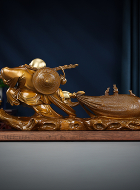 纯铜弥勒佛布袋佛新中式摆件