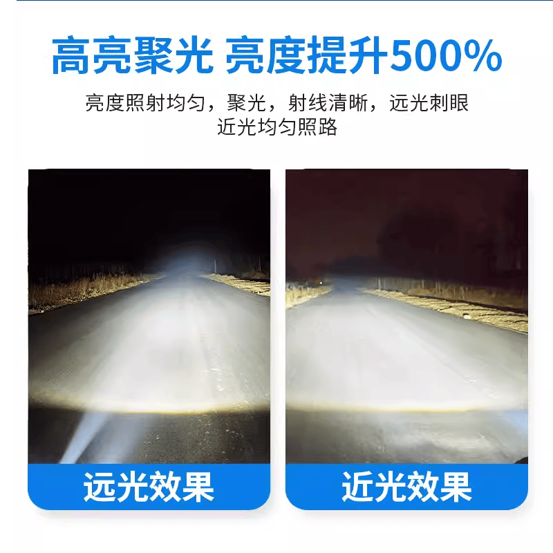 适用于陕汽德龙新M3000前大灯总成X3000H3000超亮改装全LED双透镜,淘宝优惠券,粉丝福利购,淘宝优惠卷