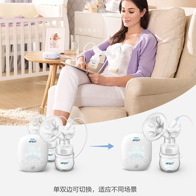 Philips, двусторонний молоковоз, бесшумный массажер, широкий горлышко