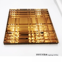 Art Glass Custom Glass Gold Tea Mirror Glass Minimalist Clips Gel Art Glass