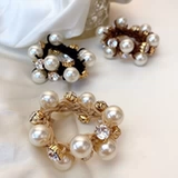 Аксессуар для волос из жемчуга, эластичная резинка для волос, хвостик, французский стиль