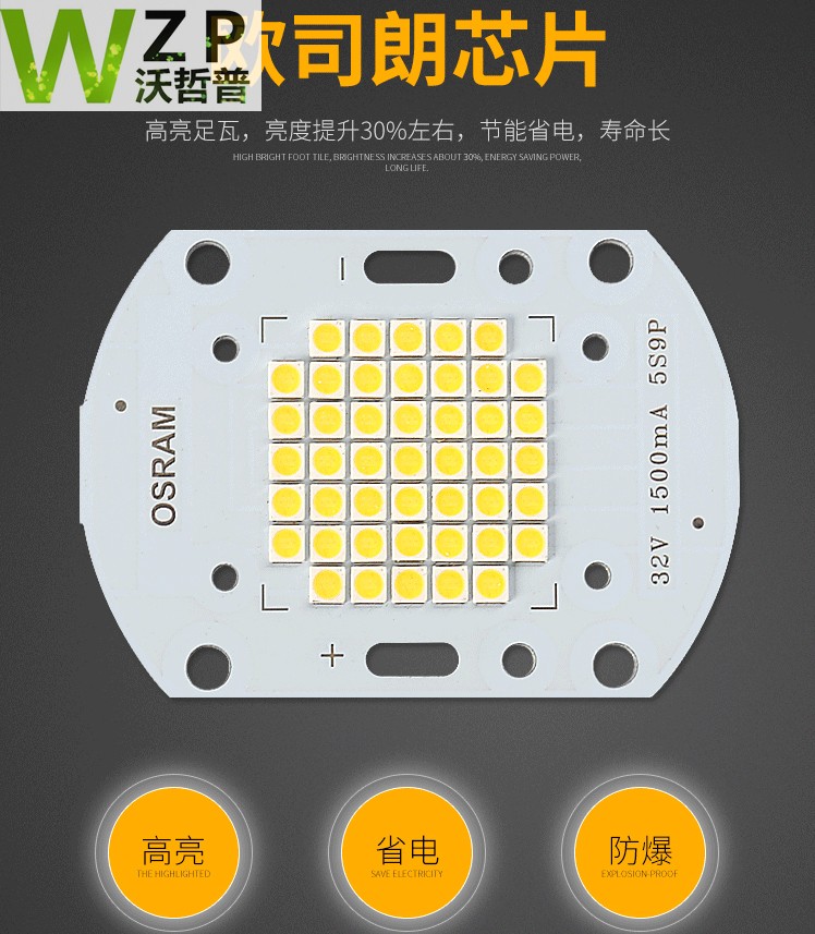 led200W户外防水防雷探照灯300W超亮塔吊聚光灯投光灯球场照明灯 - 图0