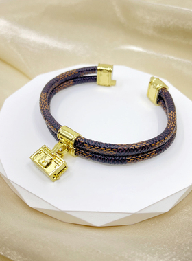 中古vintage女皮小众设计手镯INS