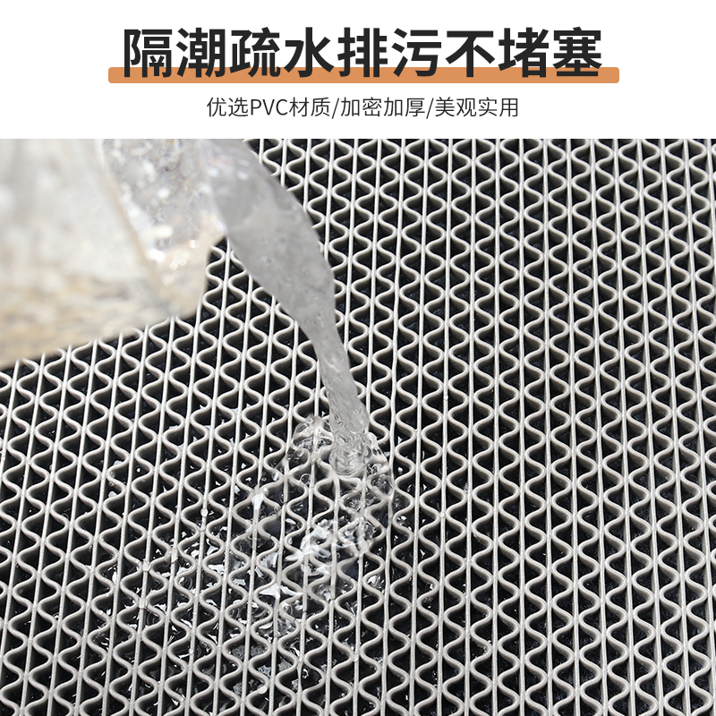 防滑垫PVC塑料地毯大面积门垫卫生间厕所厨房s型网眼浴室防滑地垫 - 图0