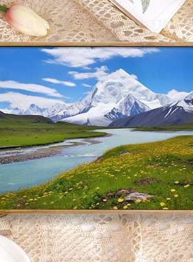 数字油画diy手绘浪漫治愈西藏神山萨普画客厅摆件装饰画