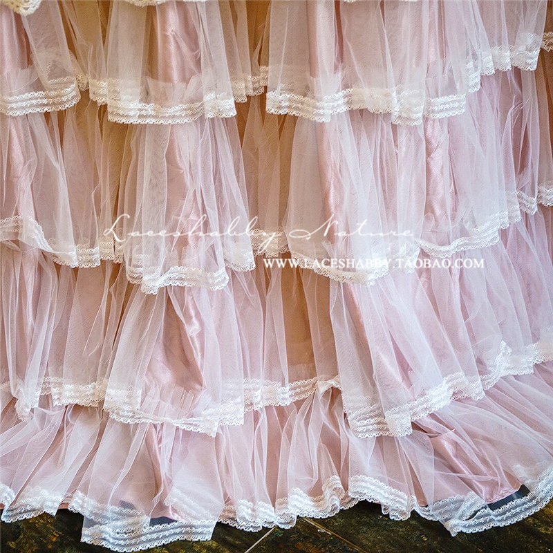 Laceshabby new retro ruffle embroidery