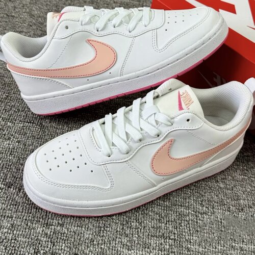 Nike/耐克Court BoroughLow2白粉复古低帮女子休闲板鞋DV5456-111 - 图0