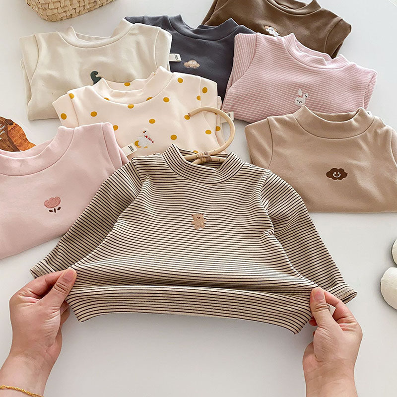 儿童德绒打底衫秋冬季韩版男童女童卡通上衣保暖内搭宝宝冬装T恤,淘宝优惠券,粉丝福利购,淘宝优惠卷