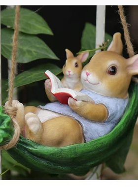 庭院户外挂件兔子树脂卡通动物