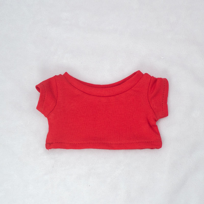 10CM娃衣15/20cm短袖T恤可定制LOGO无属性棉花娃娃衣服便宜40CM娃 - 图2