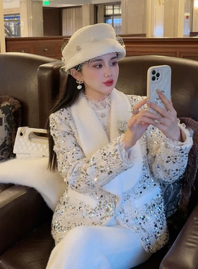 法式网纱名媛风贝雷帽女秋冬款