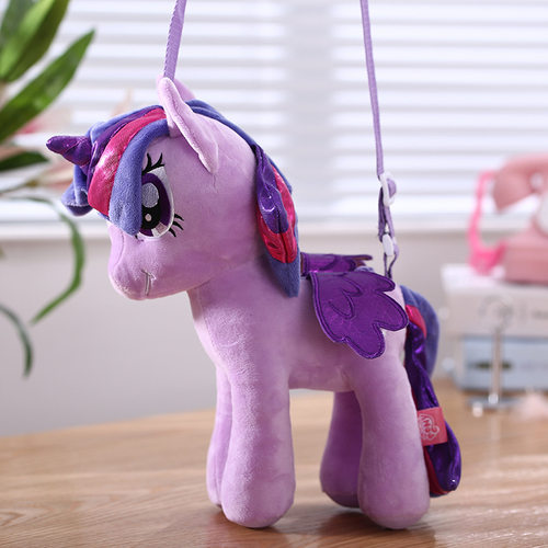 正版小马宝莉毛绒公仔安抚玩偶具周边背包布娃娃男生女孩睡觉抱枕 - 图2