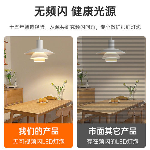 LED灯泡螺口E27节能光源单灯室内家用卧室床头灯小夜灯阻容 - 图1