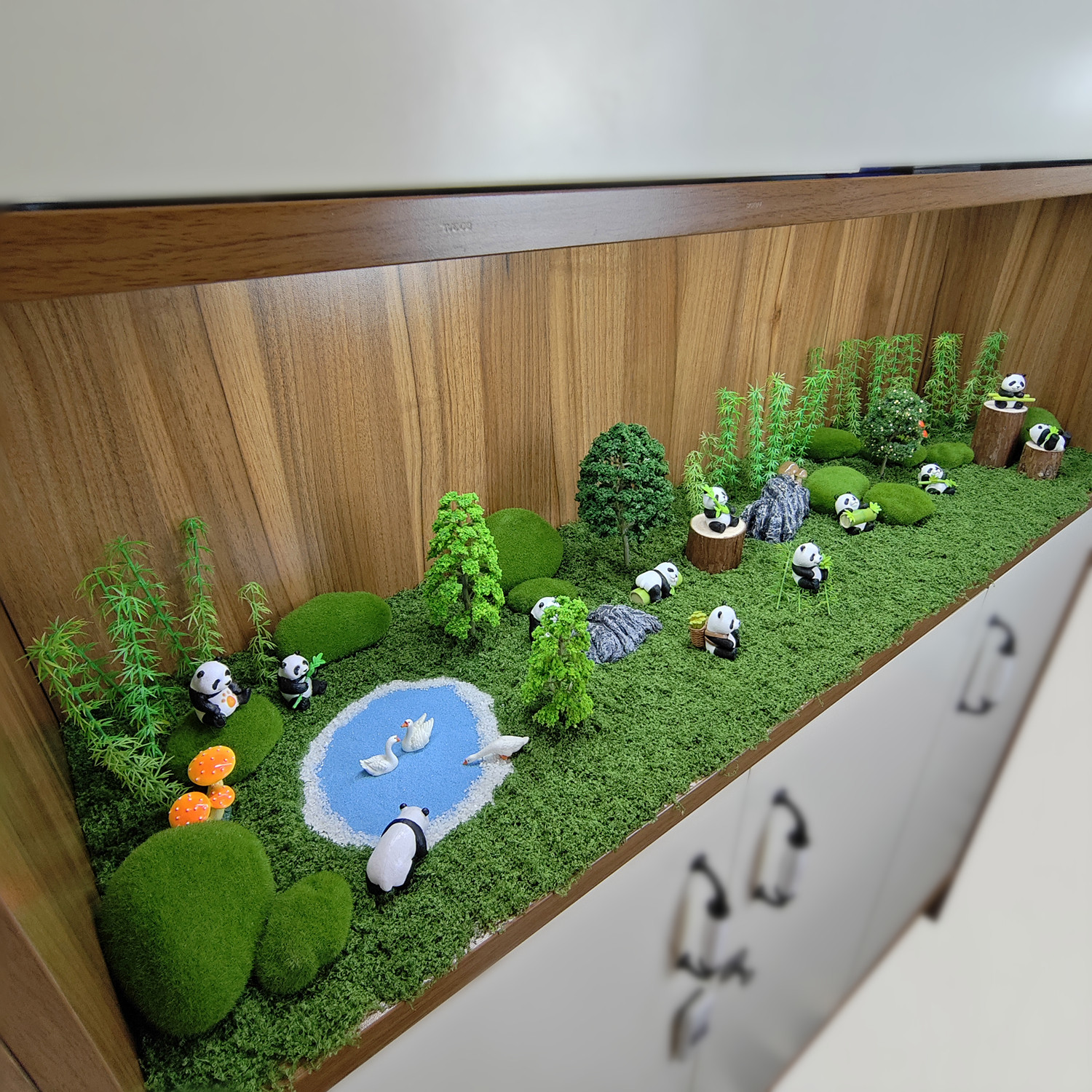 竹子绿植场景装饰材料熊猫主题微景观入门柜盲盒展示盒布景造景,淘宝优惠券,粉丝福利购,淘宝优惠卷