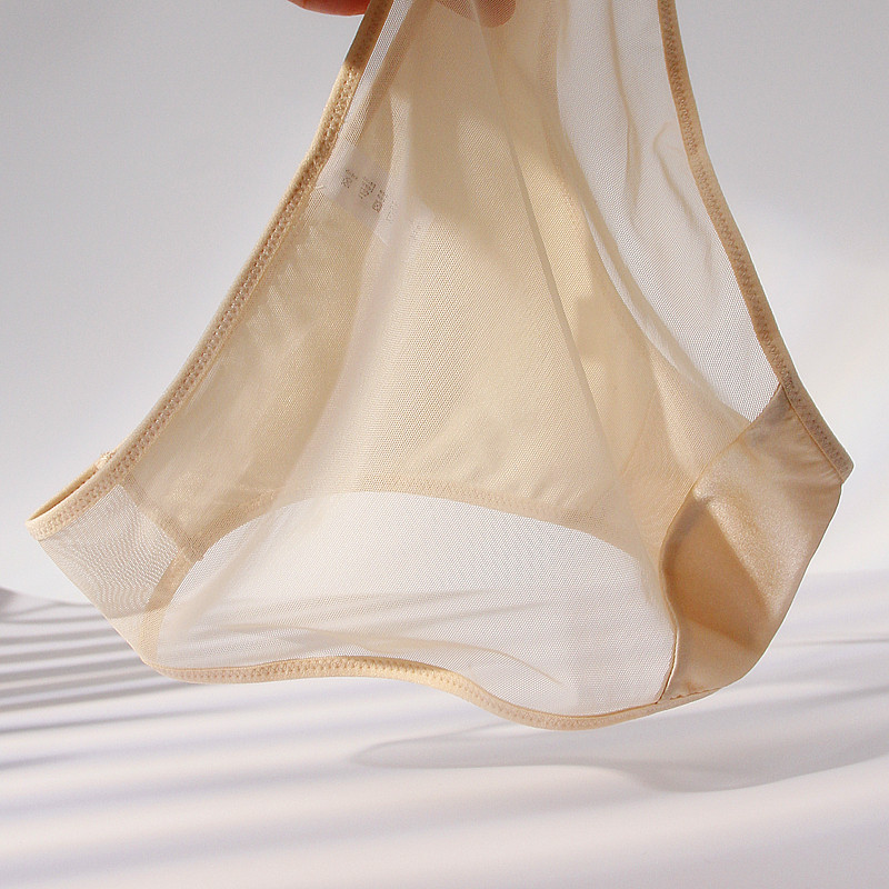 桑蚕丝内裤女士纯欲性感网纱透气素绉缎真丝包臀三角短裤无痕纯色,淘宝优惠券,粉丝福利购,淘宝优惠卷