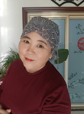 包头帽民族风回族女四季手工串珠
