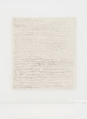高级感纯手绘抽象线条油画装饰画