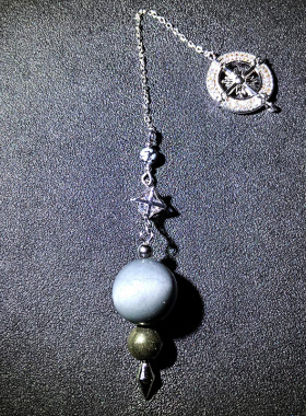 天然灵摆雪花原创水晶