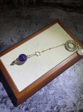 女紫水晶锆石原创灵摆