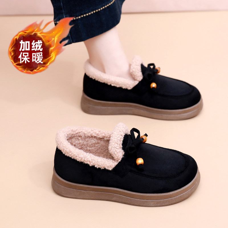 冬季老北京布鞋女棉鞋加绒加厚保暖豆豆鞋妈妈棉鞋一脚蹬懒人棉鞋,淘宝优惠券,粉丝福利购,淘宝优惠卷