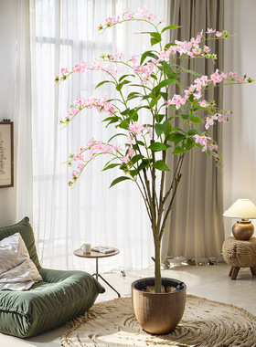 室内装饰仿真垂丝茉莉盆栽摆件