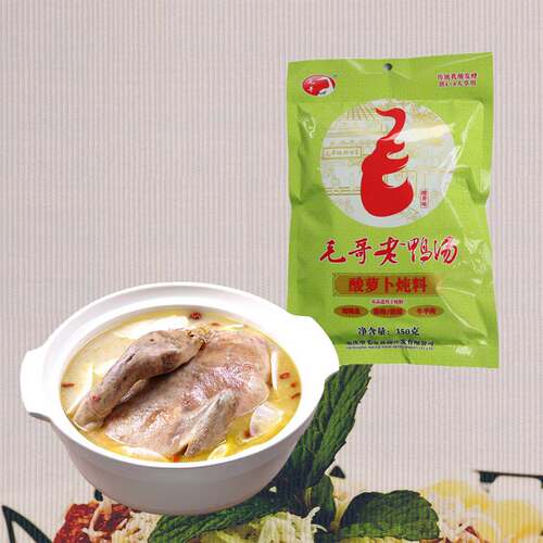 毛哥老鸭汤350g酸萝卜汤 煲汤料 炖鸡炖鸭炖鹅养生汤料调味佐料 - 图0