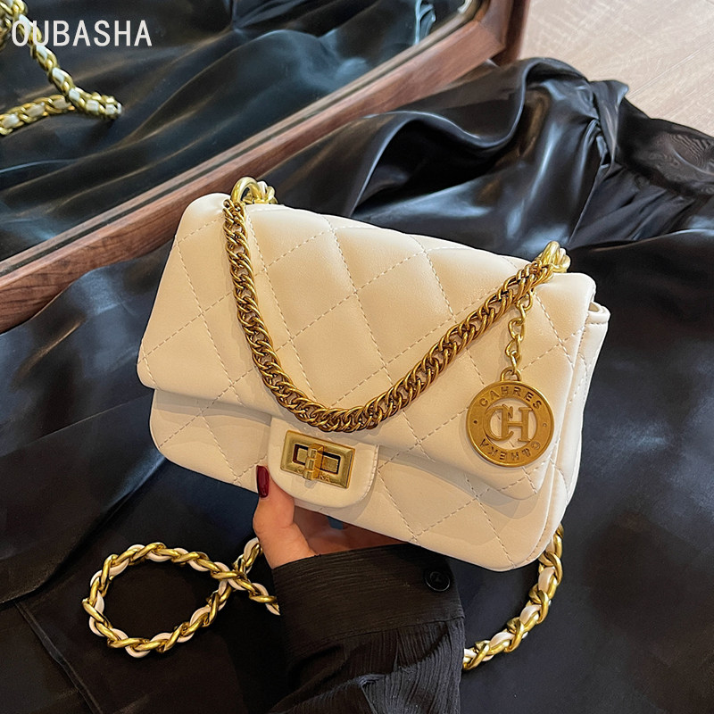 小香风包包女式2025新款高级感菱格链条包超火轻奢小众单肩斜挎包,淘宝优惠券,粉丝福利购,淘宝优惠卷