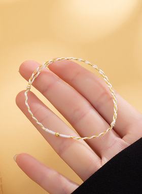极细手链女ins小众超细手绳