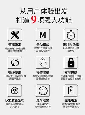 86型面板定时开关220v时间控制灯