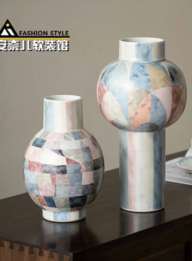 彩绘马赛克陶瓷花瓶浪漫艺术花器