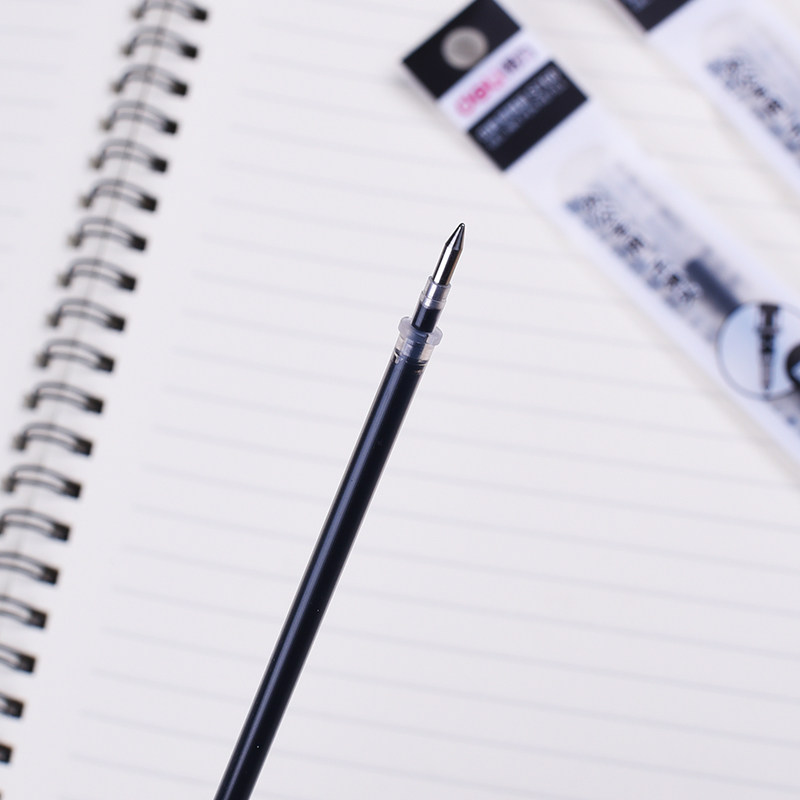 得力中性笔笔芯0.5mm针管子弹头水笔芯通用替芯0.38碳素笔芯包邮,淘宝优惠券,粉丝福利购,淘宝优惠卷