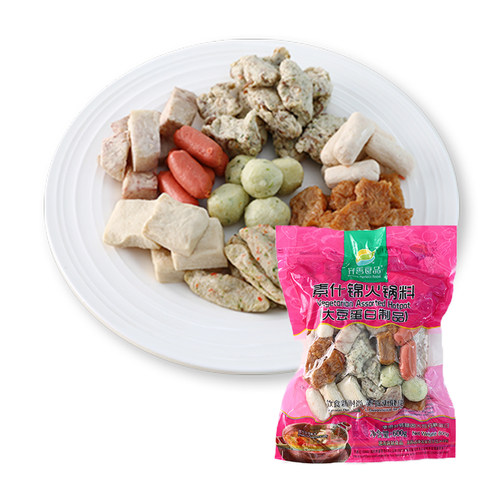 齐善素食素什锦火锅料韩式菌菇素食火锅料  豆制品仿荤火锅底料丸 - 图3