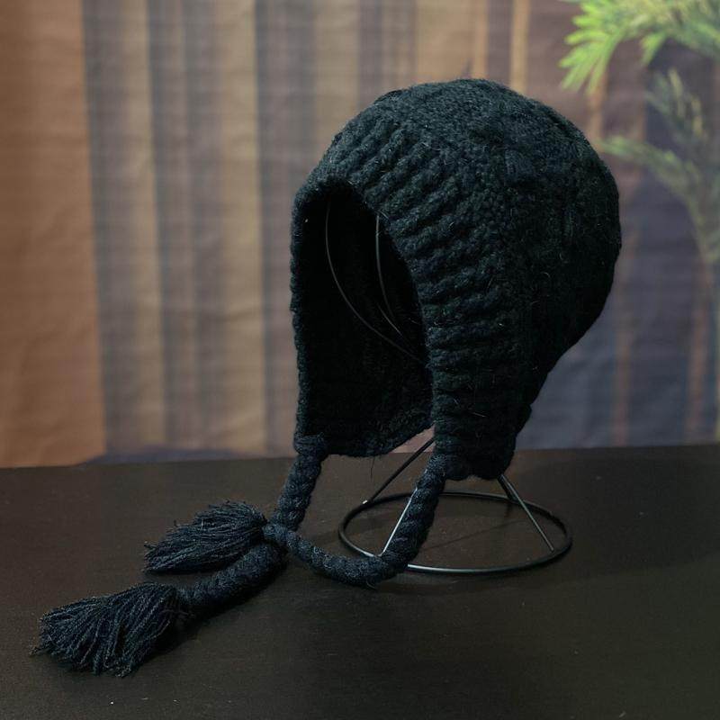 日系毛线帽韩版女秋冬季加绒保暖冷帽大头围甜美可爱护耳针织帽子,淘宝优惠券,粉丝福利购,淘宝优惠卷