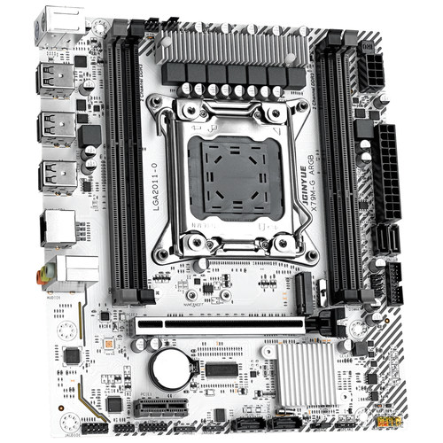 【正品】精粤 X79M-G ARGB主板白色台式机至强2011针E5V2CPU电脑 - 图0